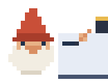 Tomte is writing in his ledger